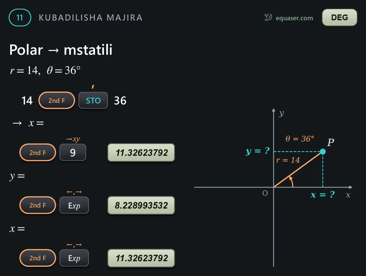 Polar → mstatili