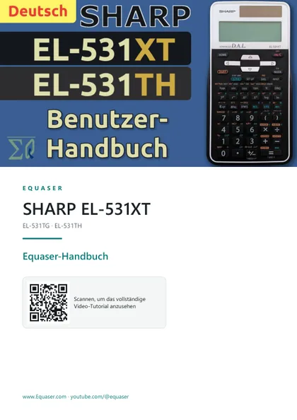 PDF-Bedienungsanleitung: SHARP EL-531XT