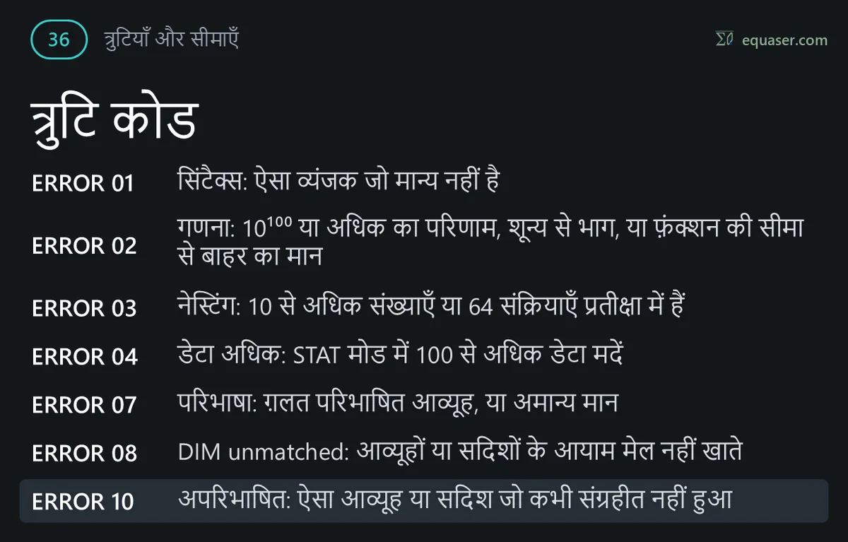 त्रुटि कोड