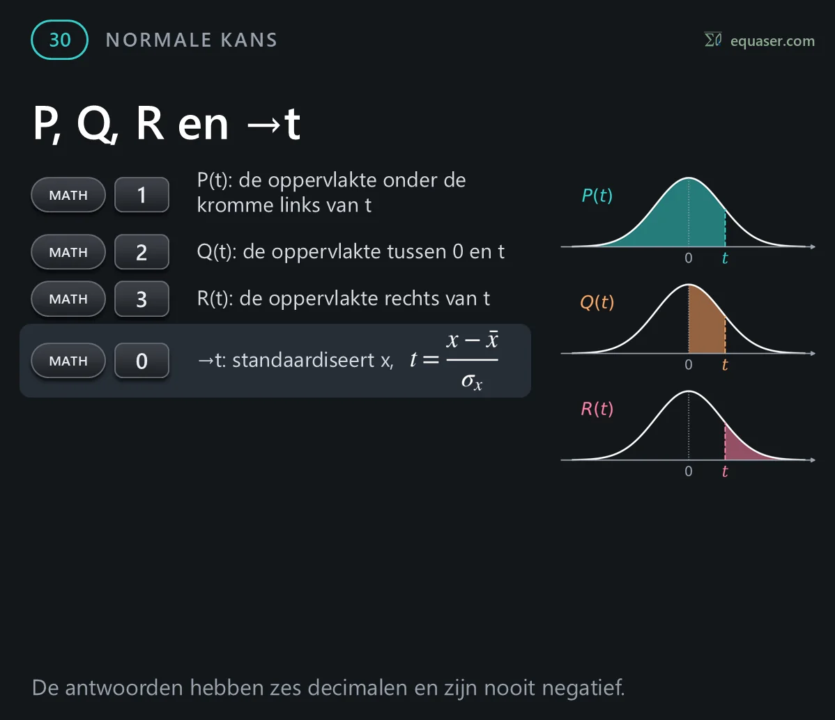 P, Q, R en →t